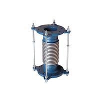 لرزه گیر آکاردئونی فلنج دار مهاردار ارتعاشات صنعتی